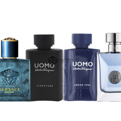 Combo 4 Nước Hoa Mini Versace Eros EDT 5ml -Versace Pour Homme 5ml-Salvatore Ferragamo Uomo Urban Feel EDT P.H Mini 5ml-Uomo Signature EDP P.H Mini 5ml